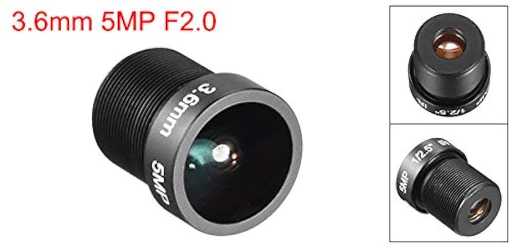 Amazon | uxcell カメラレンズ 焦点距離3.6 mm 5MP F2.0 FPV